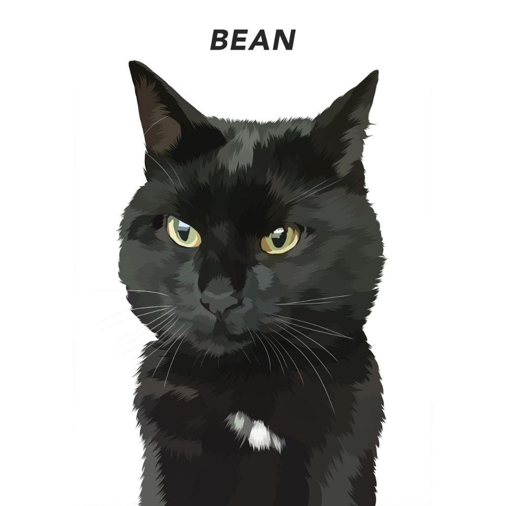 Custom portrait of pet in contemporary style — personalised digital illustration